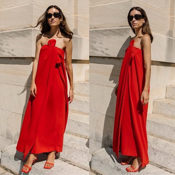 NWT Antonio Melani Elizabeth Damrich Radziwill Full Length Strapless Crepe Dress - Picture 4 of 12